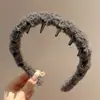 Diadema de Peluche con Atmósfera de Otoño e Invierno, Diadema Versátil de Gama Alta, Diadema de Dientes para la Parte Superior de la Cabeza, Pinza para el Cabello Antideslizante para Lavado de Cara