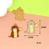 Acessórios DIY para Porquinho da Índia Aquático Pingente de Liga de Castor Pingente de Gotejamento de Óleo Decoração de Bolsa Acessórios de Animais Cartoon
