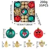 Caja de Regalo de Juego de Bolas de Navidad Nuevas Transfronterizas Plástico de Forma Especial Pintado Creativo Bola Colgante Galvanizada Decoración de Árbol de Navidad Colgante