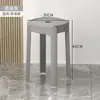 Banqueta de Acrílico, Banqueta Redonda Transparente de Plástico Leve Luxo Redemoinho, Banqueta Redonda Doméstica Espessada Empilhável, Cadeira Simples para Sala de Estar e Sala de Jantar