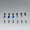 Mini pendientes de tuerca con forma de ópalo en forma de hueso de oreja, de color titanio, sencillos, con forma de gusano, con temperamento de nicho y bola para mujer