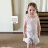 Roupas Infantis Zhe Li Conjunto para Meninas Verão Estilo Fino 2026 Casual Respirável Roupas Infantis Classe A Conjunto de Regata e Shorts para Bebê Menina