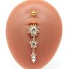 Gaibei Europa y los Estados Unidos transfronterizos gota de agua anillo de ombligo colgante ombligo uña cuerpo humano piercing joyería flor anillo de ombligo fabricantes al contado