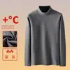 Comercio exterior transfronterizo fuente de fábrica traje a prueba de frío anti-pilling de doble cara cepillado ropa interior térmica para hombre pantalones cuello medio con terciopelo