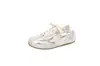 Verão 2026 Novo Retro Nicho Ballet Sapatos de Treino Alemães Femininos Bloco de Cores Solado Macio Confortável Bico Redondo Versátil Sapatos Casuais