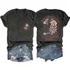 La Maternidad Es Reino Sitio Independiente de Amazon Camiseta de Manga Corta con Cuello en V para Mujer, Moderna y Elegante, con Estampado Delantero y Trasero