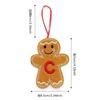 Nuevo colgante navideño transfronterizo con forma de hombrecito de jengibre, adorno colgante para árbol de Navidad, letra navideña, hombrecito de galletas.