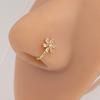 Piercing de Nariz Transfronteiriço Sem Perfuração Simples Dourado Prateado Clipe de Nariz em Forma de U Borboleta Amor Floco de Neve Diamante Clipe de Cartilagem de Nariz