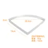 Molde para hornear de acero inoxidable 304 con forma de abanico de 4 puntas con agujero, aro de tarta de cuero para tarta mousse francesa con anillo de mousse 2 cm más alto