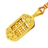 Tienda de Oro Mismo Estilo Carácter "Fu" Hueco Ruyi Ábaco Colgante de Cobre Chapado en Oro, Cuentas Giratorias Cadena para Suéter con Colgante de Ábaco