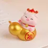 Porco Está Destinado a Ser Rico, Porquinho Fofo Desenho Animado Brinquedo de Comida Enfeites, Decorações de Mesa, Bonecos de Resina, Presentes Criativos Feitos à Mão