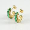 Pendientes de acero de titanio geométricos con diamantes de imitación para mujer, de acero inoxidable de 18 quilates, con circonita en forma de U, al por mayor, transfronterizos de Europa y Estados Unidos