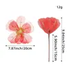 Accesorios de Flor Artificial para Decoración de Navidad de Malla para Árbol de Navidad, Recortes de Tela para Fiesta de Flores, Diseño DIY