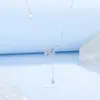 Tichia - Foto Real del Collar Mariposa de Hielo Triturado para Mujer, Verano, Plata de Ley S925, Diseño de Nicho, Sensación de Alta Gama, Elegante Cadena para Clavícula