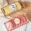 Pegatina Linda Decorativa Etiqueta para Hornear Pegatina Rojo Cibernético Comida para Llevar Postre Taza de Té de Leche Pegatina Pegatina Redonda de Sellado