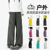 Pantalones casuales softshell personalizados/a prueba de tres (agua, viento, suciedad) para hombres y mujeres, estilo dopamina de otoño, multicolor, pantalones de trabajo rectos holgados para exteriores
