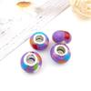 Venda Quente Transfronteiriça Contas Coloridas Arco-Íris com Furo Grande Contas Perfuradas de Resina 8X14Mm Contas para Pulseira DIY Disponíveis em uma Variedade de Opções