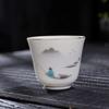 Xícaras de Chá de Porcelana Branca Feitas de Jade Gordura de Ovelha, Xícaras Individuais Pequenas de Cerâmica para Degustação de Chá, Conjunto de 6, Estilo Dehua para Receber Convidados, Novo Estilo Chinês