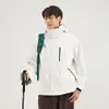 Chaqueta tres en uno estilo Pelliot para hombres y mujeres, chaqueta cortavientos e impermeable para exteriores para senderismo, ciclismo y ropa de trabajo con estampado