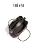 Bolsa de Corrente Estilo Pequeno Luxo em Camurça Fosca para Mulheres, Bolsa de Mão Tecida à Mão, Bolsa Tote, Bolsa de Ombro Único, Bolsa Transversal, Bolsa Quadrada Pequena