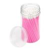 Pincel labial de varilla sólida, 100 unidades en lata, limpieza de pestañas, pincel de maquillaje, lápiz labial, brillo labial, pincel oblicuo, esmalte de labios, hisopo de algodón