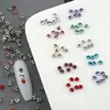 Mini Joyería de Diamantes Deslumbrantes Diamantes Pequeños de Colores para Uñas Acabado Diamante Bola de Diamante Sin Base Decoración de Diamante para Uñas