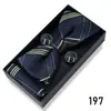 Pajarita para Hombre, Gemelos Jacquard para Boda de Negocios, Set de Tres Piezas con Pañuelo de Bolsillo, Set de Caja de Regalo con Accesorios de Traje de Moda
