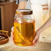 Botella de vidrio para vino de ginseng Gnas sellada de alta gama especial engrosada tarro de vino de alta gama botella vacía de vino medicinal 10 Jin Blanco