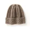 Gorro Grueso de Cachemira Cálido Invierno 100% Cachemira Pura Gorra Apilada Gorra Fría Gorra Protectora para Orejas Baotou Venta al por Mayor Transfronteriza