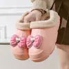 Pantuflas de algodón de invierno para niños y niñas, cálidas y afelpadas, impermeables de EVA, desmontables, adecuadas para padres e hijos, para niños mayores y pequeños.