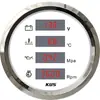 Pantalla digital de 85 mm para voltaje, temperatura del agua, presión de aceite y RPM - un instrumento cuatro en uno para uso marino/automotriz, 12V/24V