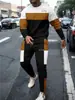 Temu Transfronteiriço Novo Conjunto Masculino de Moletom com Gola Redonda e Calça Esportiva Estampa 3D Moda Outdoor Hip-Hop Roupa Esportiva