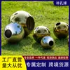 Bola Oca de Aço Inoxidável Bola Decorativa Corrimão de Grade Corrimão de Escada Bola de Impacto Bola Dourada Espelhada Personalizada Decoração de Janela