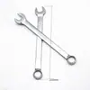 Llave de Doble Uso Abierta Flor de Ciruelo Níquel Pulido Larga Llave Abierta de Gafas Llave de Doble Uso Dimei