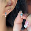 Pendientes de circonita azul y blanca con un diseño único de nicho, 2023. Nuevas explosiones. Pendientes con sentido avanzado.