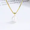Collar de Perlas de Plata de Ley 925 para Mujer 2022 Nueva Moda Estilo Simple Cadena para Clavícula Lujo Ligero Collar de Alta Gama Joyería