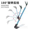 Soporte de Pesca Reforzado de Acero Inoxidable para Exteriores Negro King Kong Caña Gigante para Peces Doble Propósito Inserto en el Suelo Equipo de Pesca Montura para Pistola Jiayun Fishing Gear