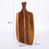 Tabla de Cortar de Madera de Acacia Tabla de Cortar de Madera Sólida Tabla de Cortar con Mango de Madera de Albizia Tabla para Pizza y Bistec Transfronteriza Accesorios de Fotografía