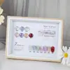 Tablero de Exhibición de Colores de Esmalte de Uñas de 9 Colores con Marco de Madera, Tablero de Muestras de Color de Gel para Uñas, Entrega de Puntas de Uñas, Venta al por Mayor del Fabricante