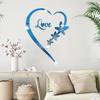Amor Pegatinas de pared de espejo para el Día de San Valentín Pegatinas decorativas de centro comercial SM231 acrílico Amor Pegatinas de pared de espejo con forma de corazón