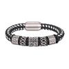 Pulsera de piel de vaca personalizada de gran venta Pulsera trenzada de cuero genuino para hombre Tejida Pulsera de cuero Joyería para hombre Estilo Ins