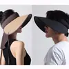 Sombrero de Verano de Ala Ancha Sombrero para el Sol de Mujer Protección UV Anti-ultravioleta Sombrilla para Montar en Bicicleta Sombrero de Sol Enrollable de Mujer Sombrero de Paja Diseño de Protección para el Cuello