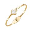Pulsera de Acero Titanio Oro Rosa Estilo Coreano Trébol de Cuatro Hojas Pulsera Explosión de Moda Joyería Pulsera Nueva Distintiva de Acero Inoxidable para Mujer