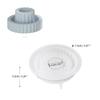Nuevo molde de silicona para candelabro de yeso y cemento DIY redondo rayado, anillo interior brillante, portavelas de aromaterapia, venta al por mayor