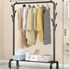 Perchero Moderno Minimalista de Acero al Carbono, de Pie Vertical Moderno Minimalista para Uso Doméstico, Colgador de Ropa y Pantalones, Colgador de Corbatas, Almacenamiento con Compartimentos