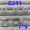 Anel Oval de 7*9m no Estilo da Imperatriz Viúva, Apresentando uma Base Redonda Pontiaguda Luxuosa e Adornos de Diamante, Design Original de 2024