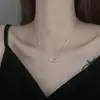 Colar de Contas Transferentes Grãos Feminino Luxo Leve Design de Nicho Senso de Design Alta Qualidade Versátil Simples Estilo Japonês e Coreano Estilo Frio Corrente de Colar para Clavícula