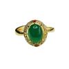 Anillo de Calcedonia Verde Hielo Aiyu Anillo de Dedo de Ágata Roja Nuevo Estilo Chino Venta al por Mayor de Fábrica Dropshipping S4012603