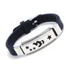 Fábrica punk directa acero inoxidable 12 constelaciones pulsera de silicona joyería de acero de titanio regalo de cumpleaños pulsera de moda coreana