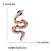 Broche em forma de cobra de strass retrô europeu e americano transfronteiriço requintado para todos os homens e mulheres casaco corpete joia animal pin